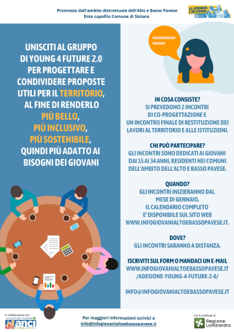 YOUNG 4 FUTURE 2.0 - INCONTRI DI CO-PROGETTAZIONE RIVOLTI AI GIOVANI 
